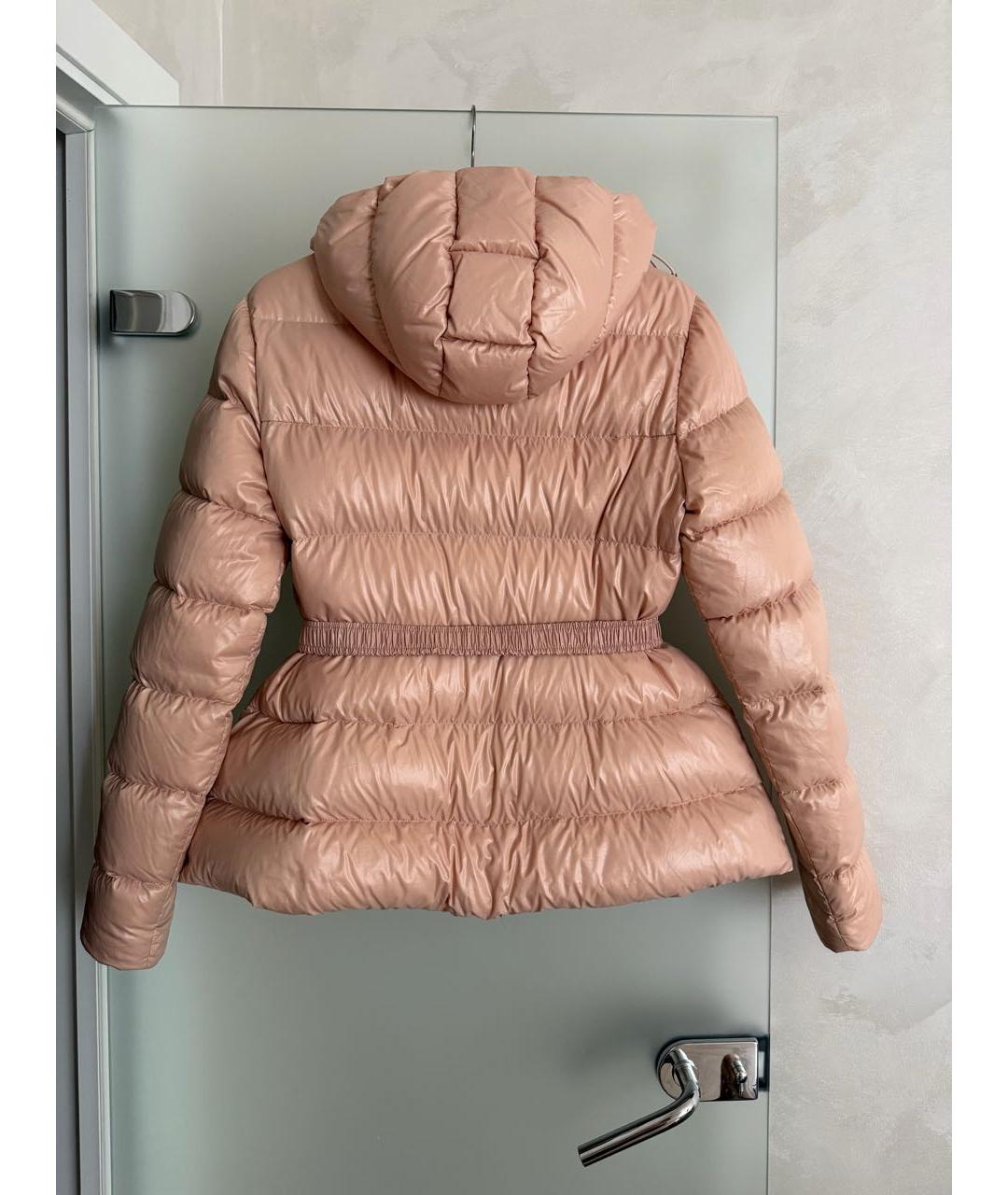 MONCLER Коралловая полиамидовая куртка, фото 2