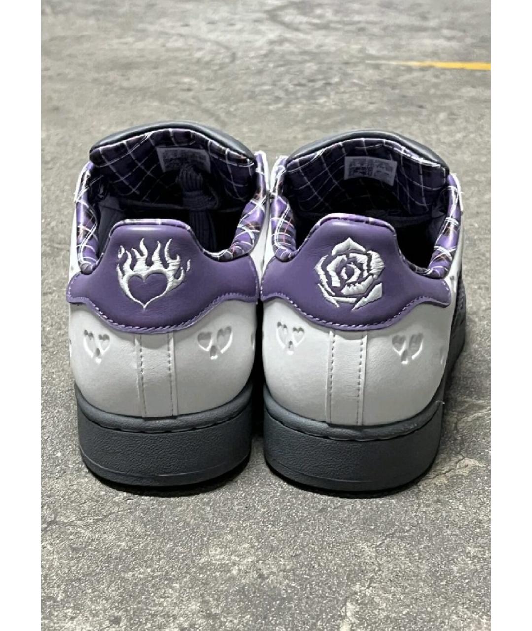 ADIDAS Серые кожаные низкие кроссовки / кеды, фото 4