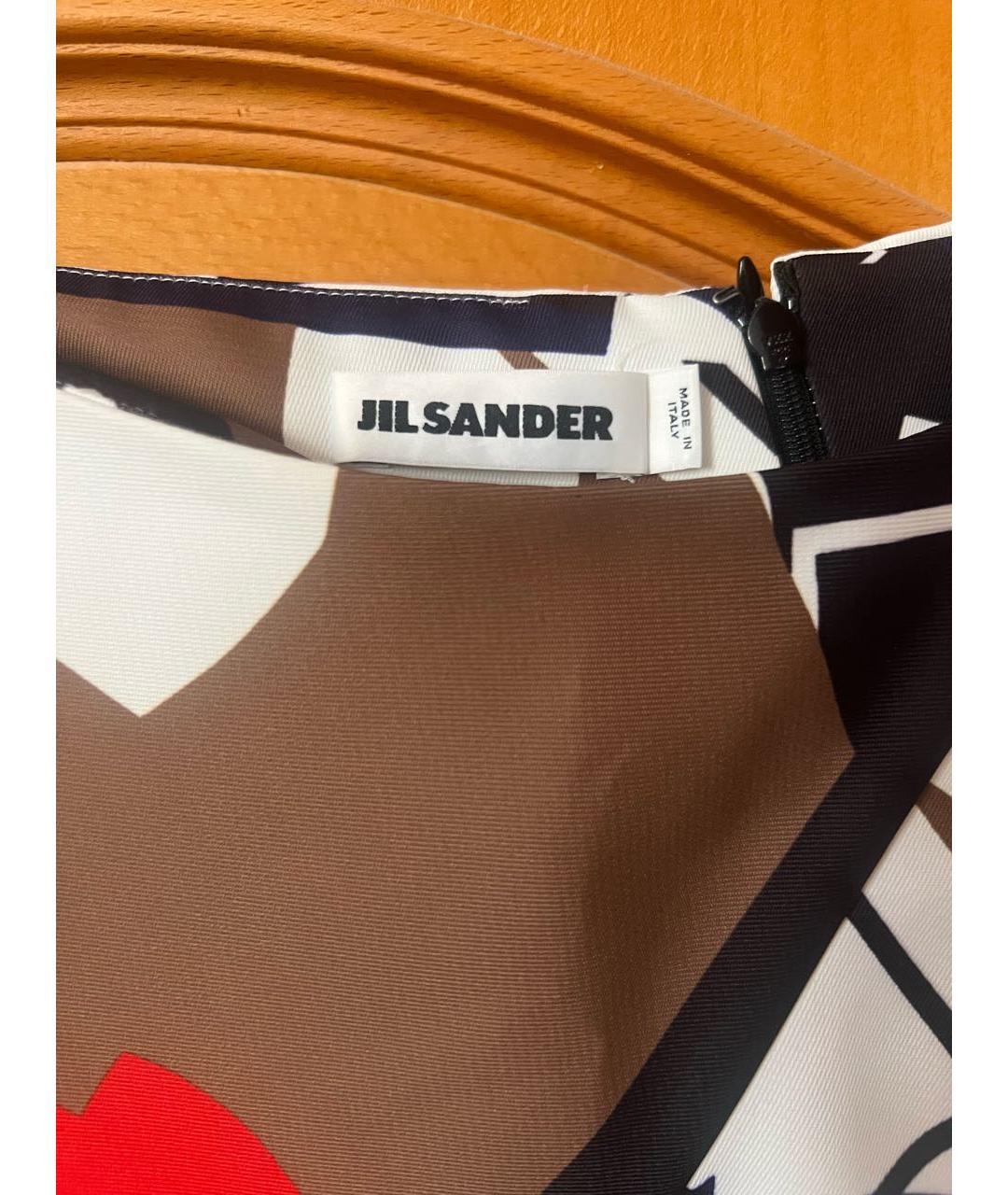 JIL SANDER Мульти полиэстеровое платье, фото 3