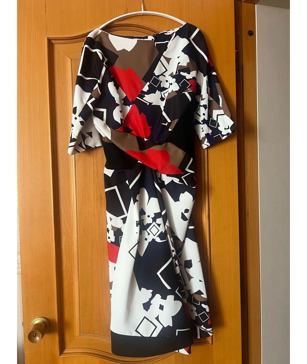 JIL SANDER Мульти полиэстеровое платье, фото 7