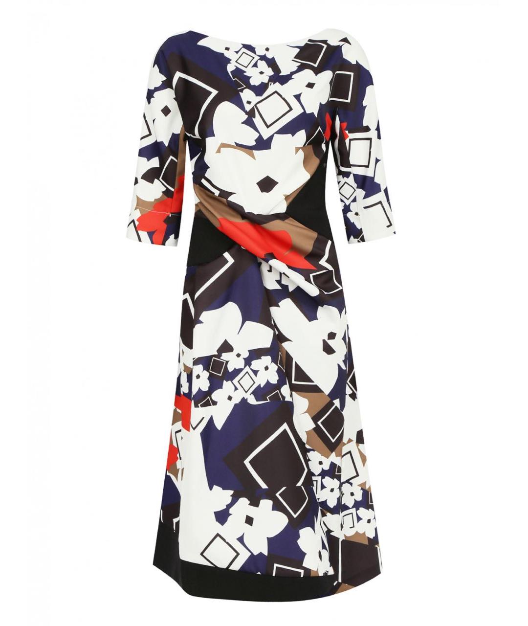 JIL SANDER Мульти полиэстеровое платье, фото 6