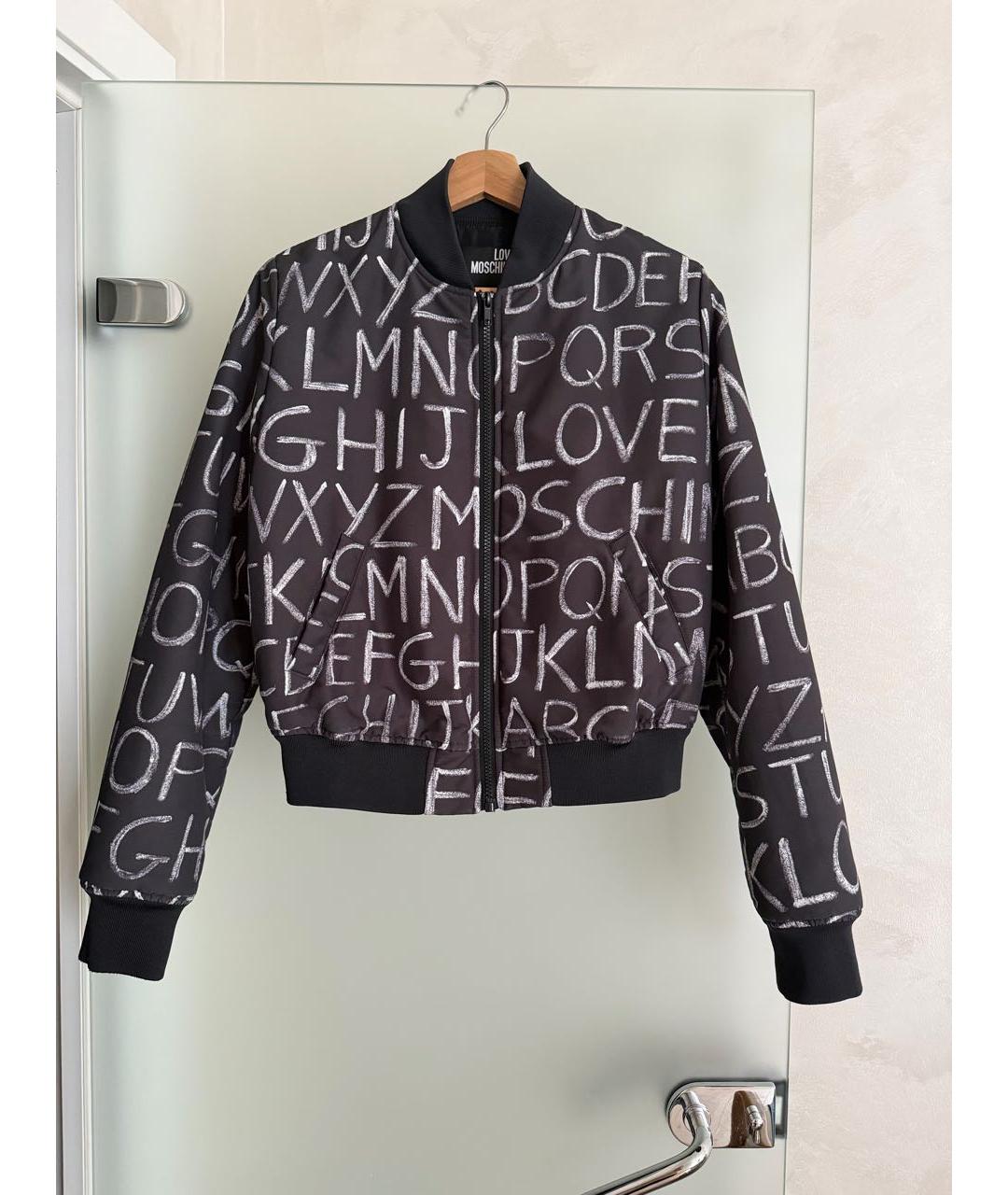 LOVE MOSCHINO Черная полиэстеровая куртка, фото 5