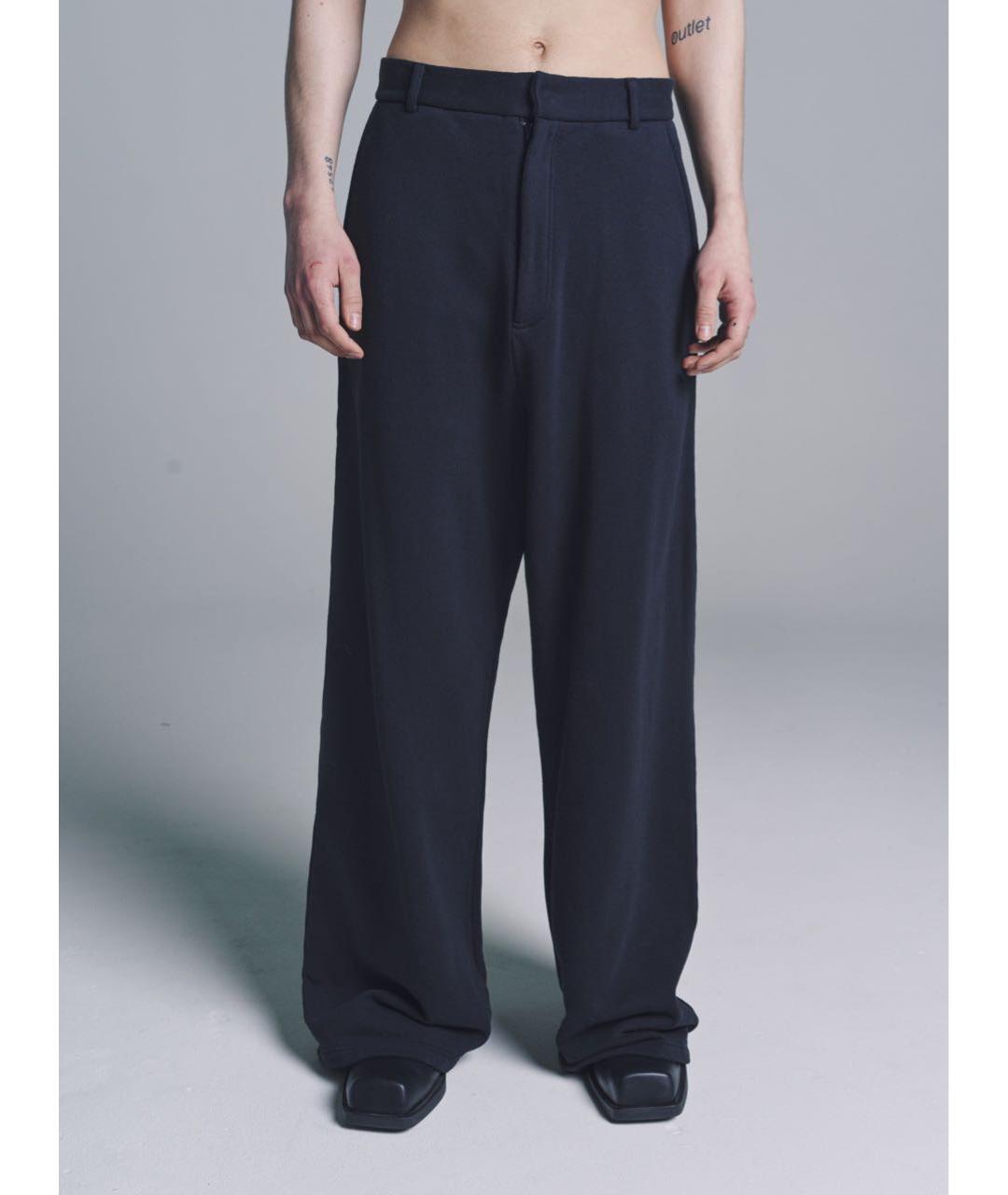 MARTINE ROSE Черные хлопковые повседневные брюки, фото 6