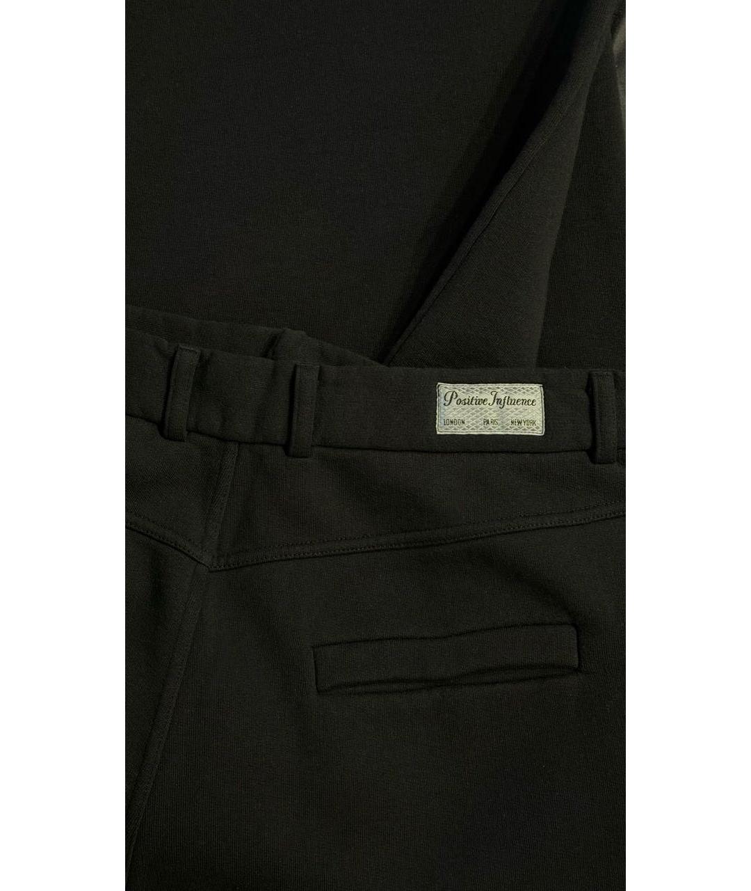 MARTINE ROSE Черные хлопковые повседневные брюки, фото 4