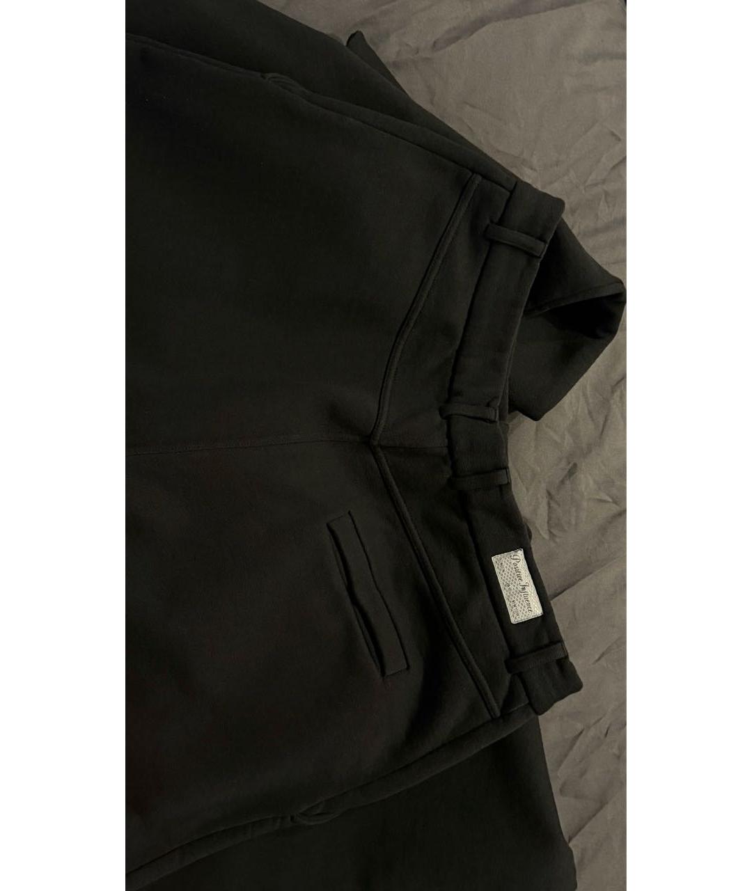 MARTINE ROSE Черные хлопковые повседневные брюки, фото 5