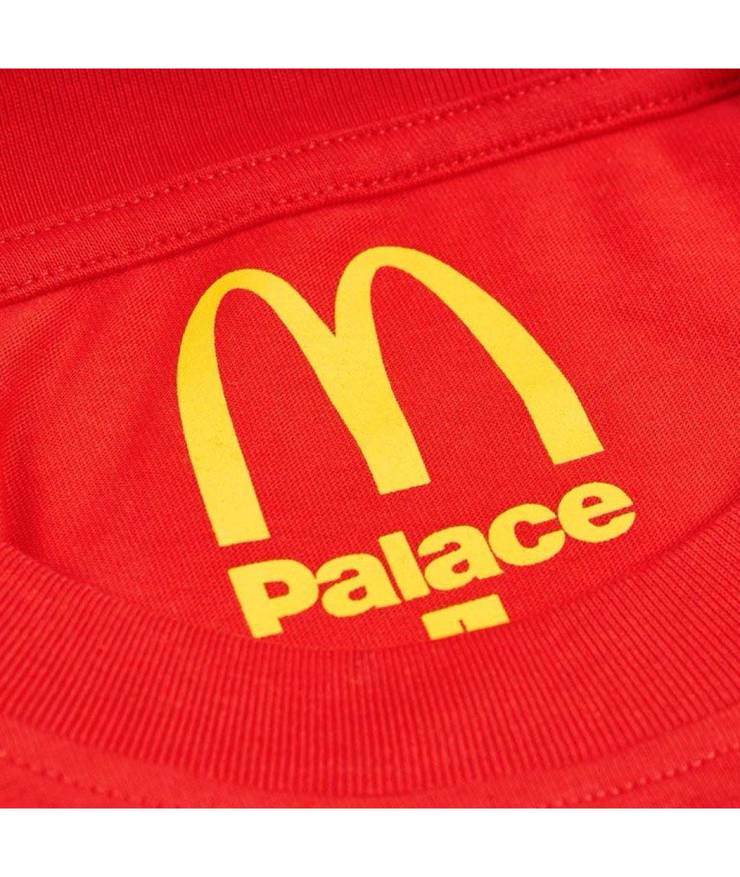 PALACE Красная хлопковая футболка, фото 2