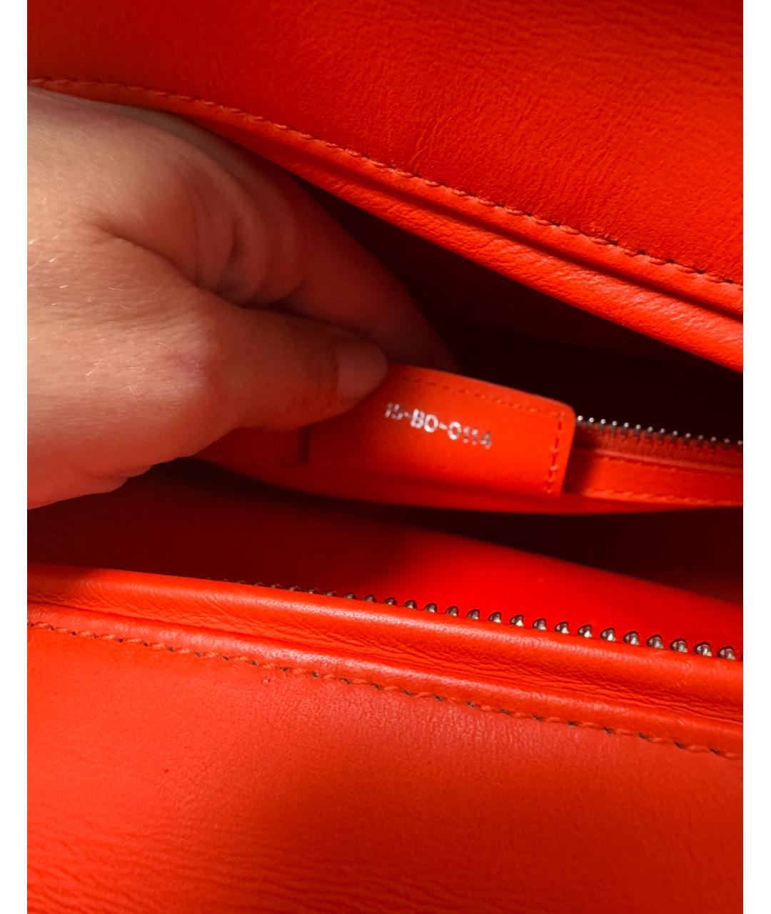 CHRISTIAN DIOR Красная кожаная сумка с короткими ручками, фото 5