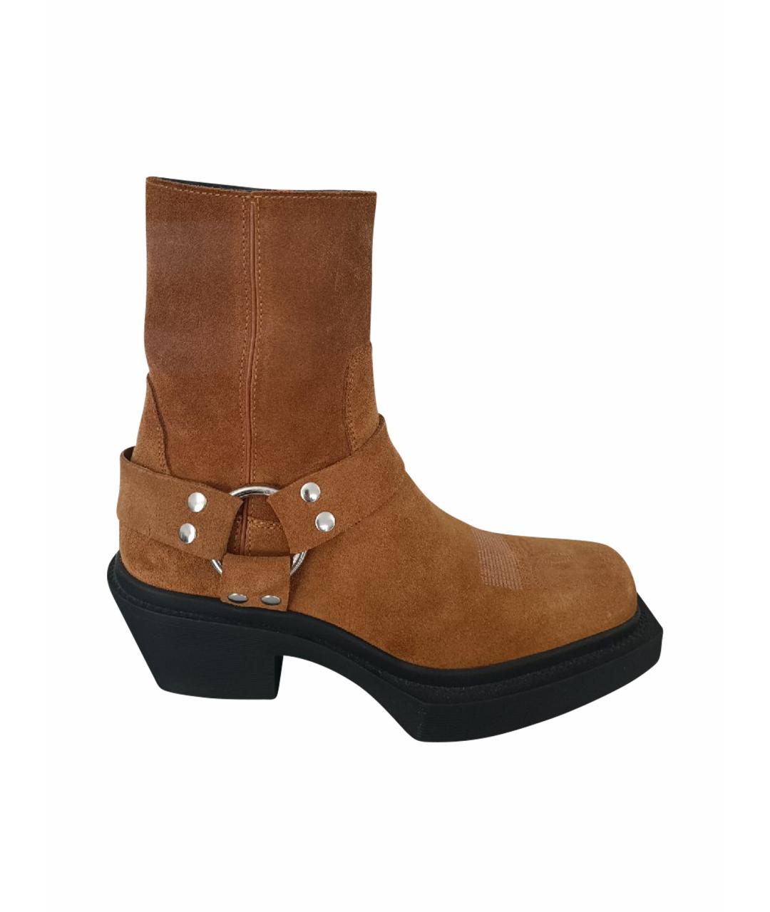 VETEMENTS Оранжевое замшевые ботинки, фото 1