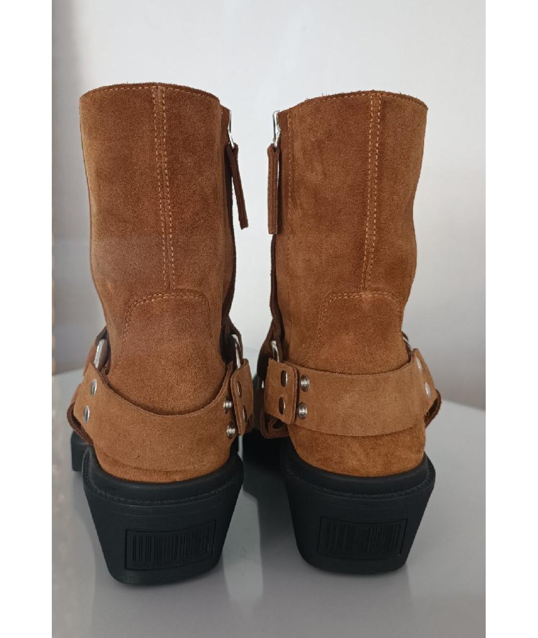 VETEMENTS Оранжевое замшевые ботинки, фото 4