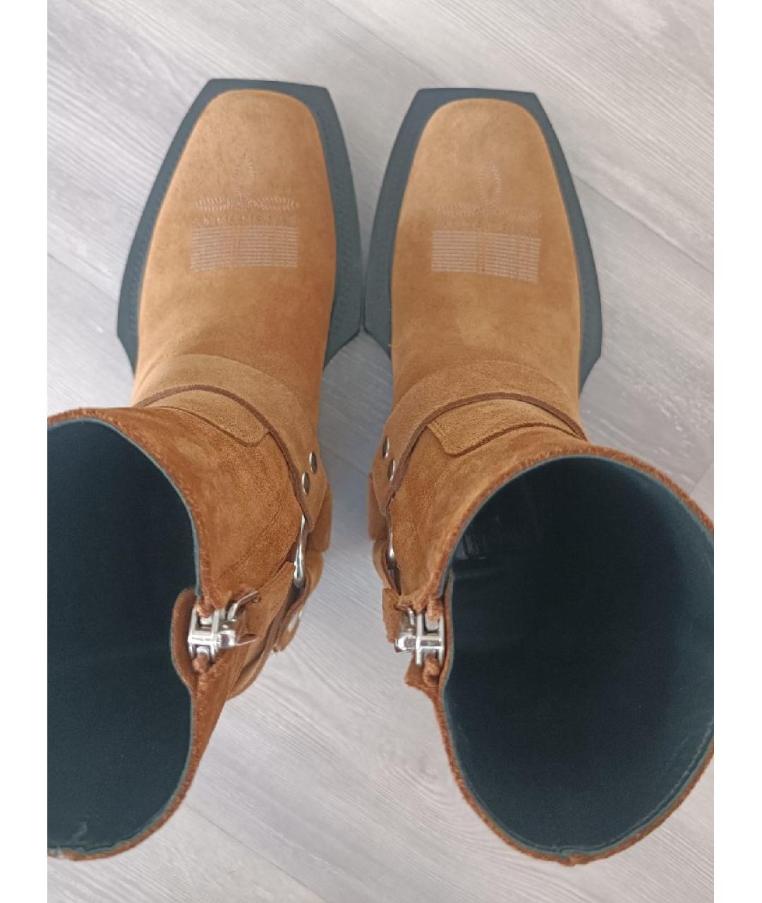 VETEMENTS Оранжевое замшевые ботинки, фото 3