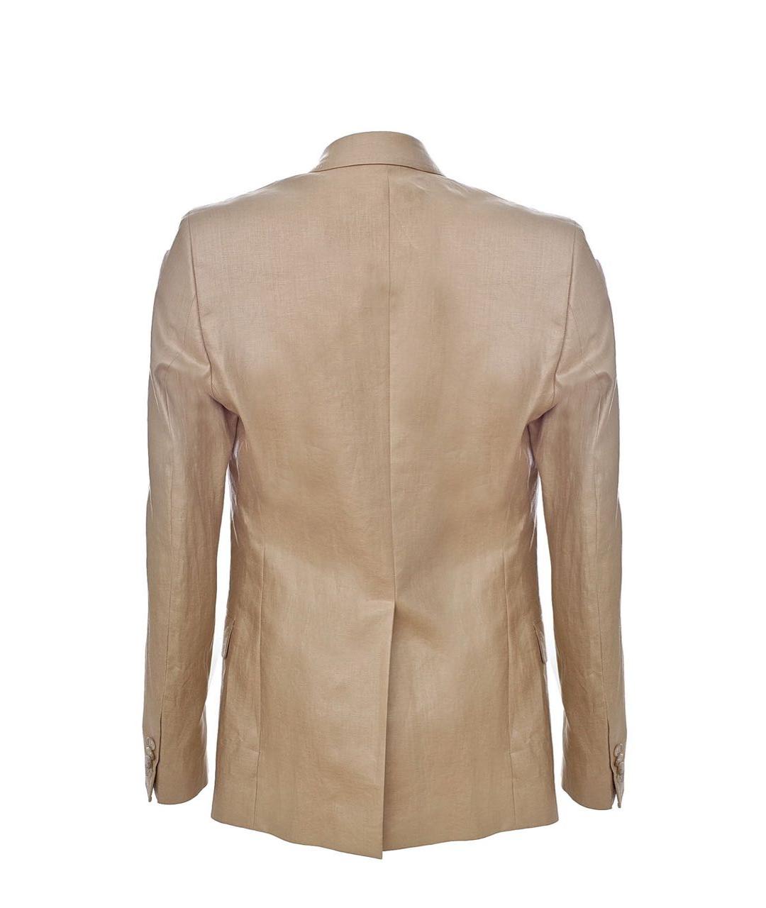 DOLCE&GABBANA Бежевый льняной пиджак, фото 2