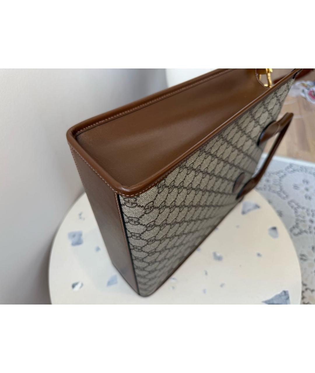 GUCCI Бежевая сумка тоут, фото 6