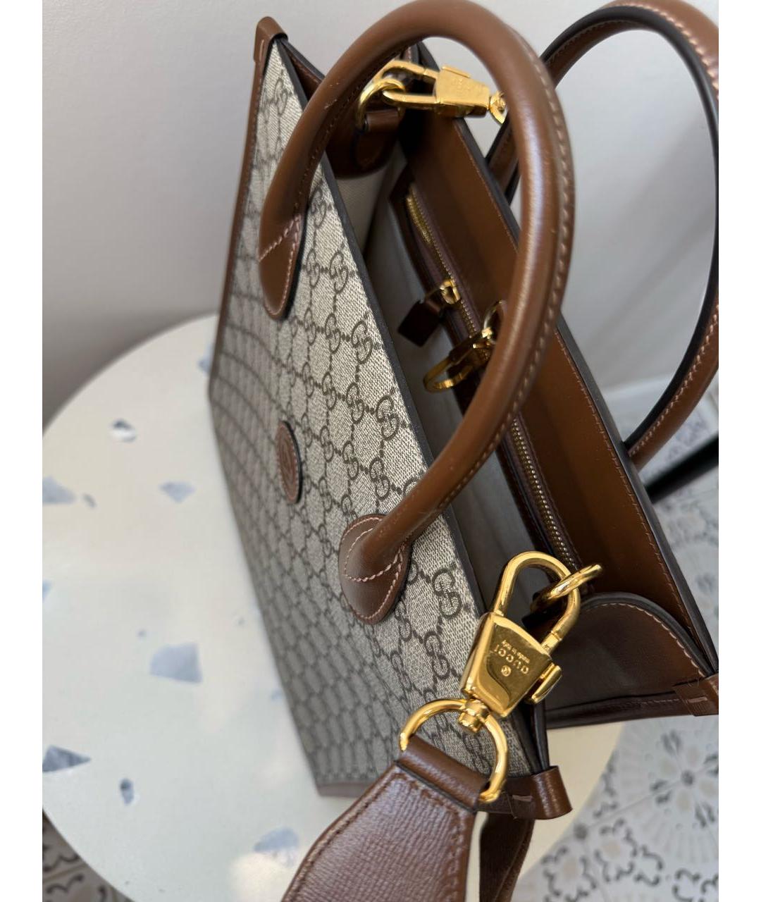 GUCCI Бежевая сумка тоут, фото 4