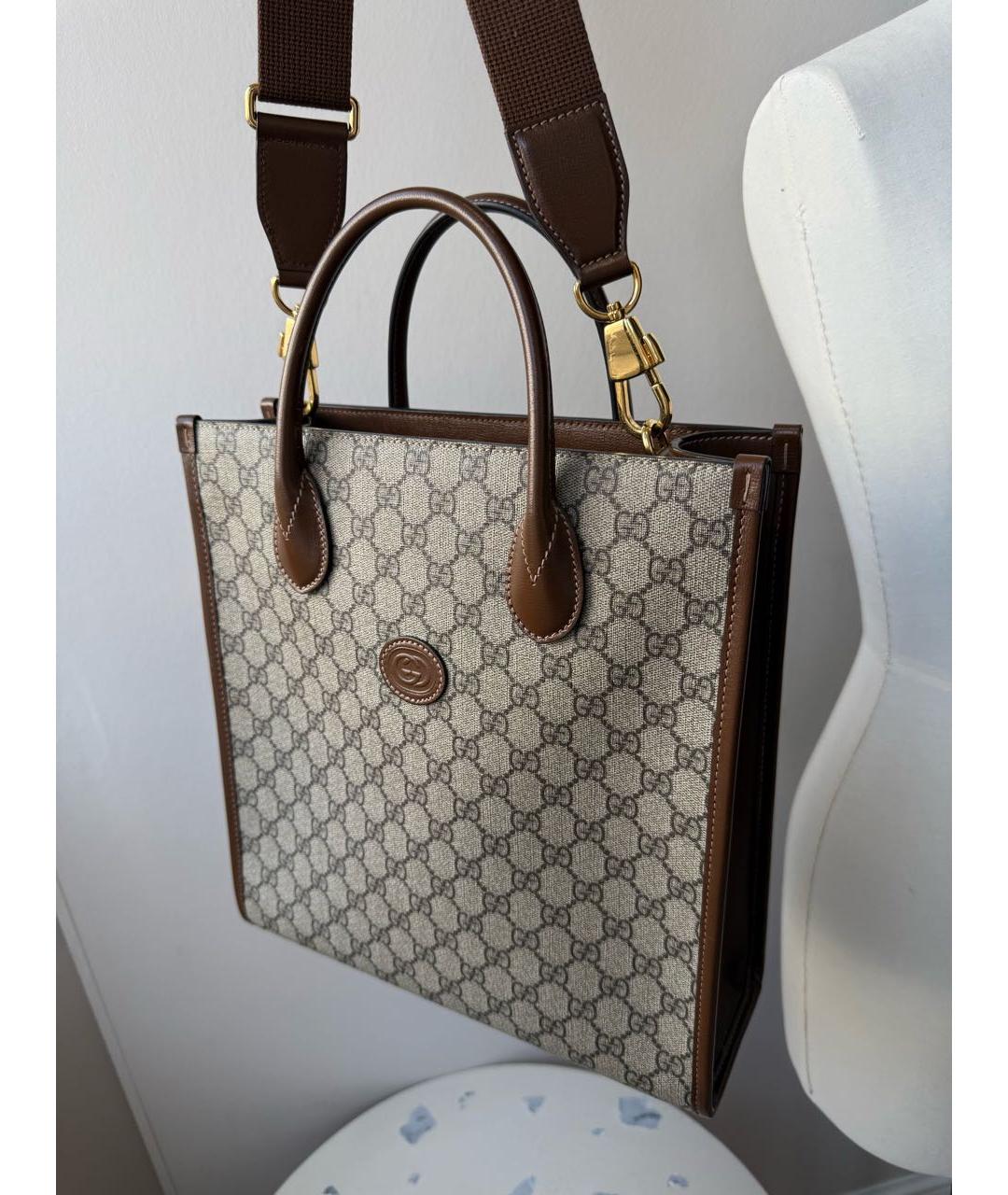 GUCCI Бежевая сумка тоут, фото 2