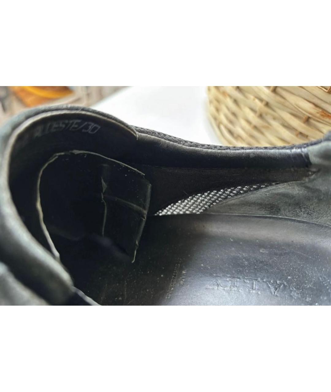 BALLY Черные замшевые низкие кроссовки / кеды, фото 5