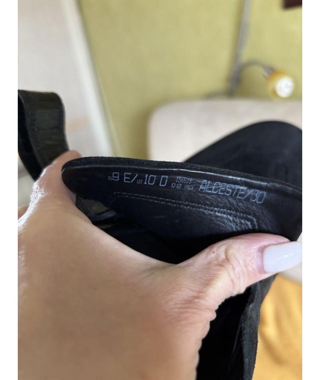 BALLY Черные замшевые низкие кроссовки / кеды, фото 6