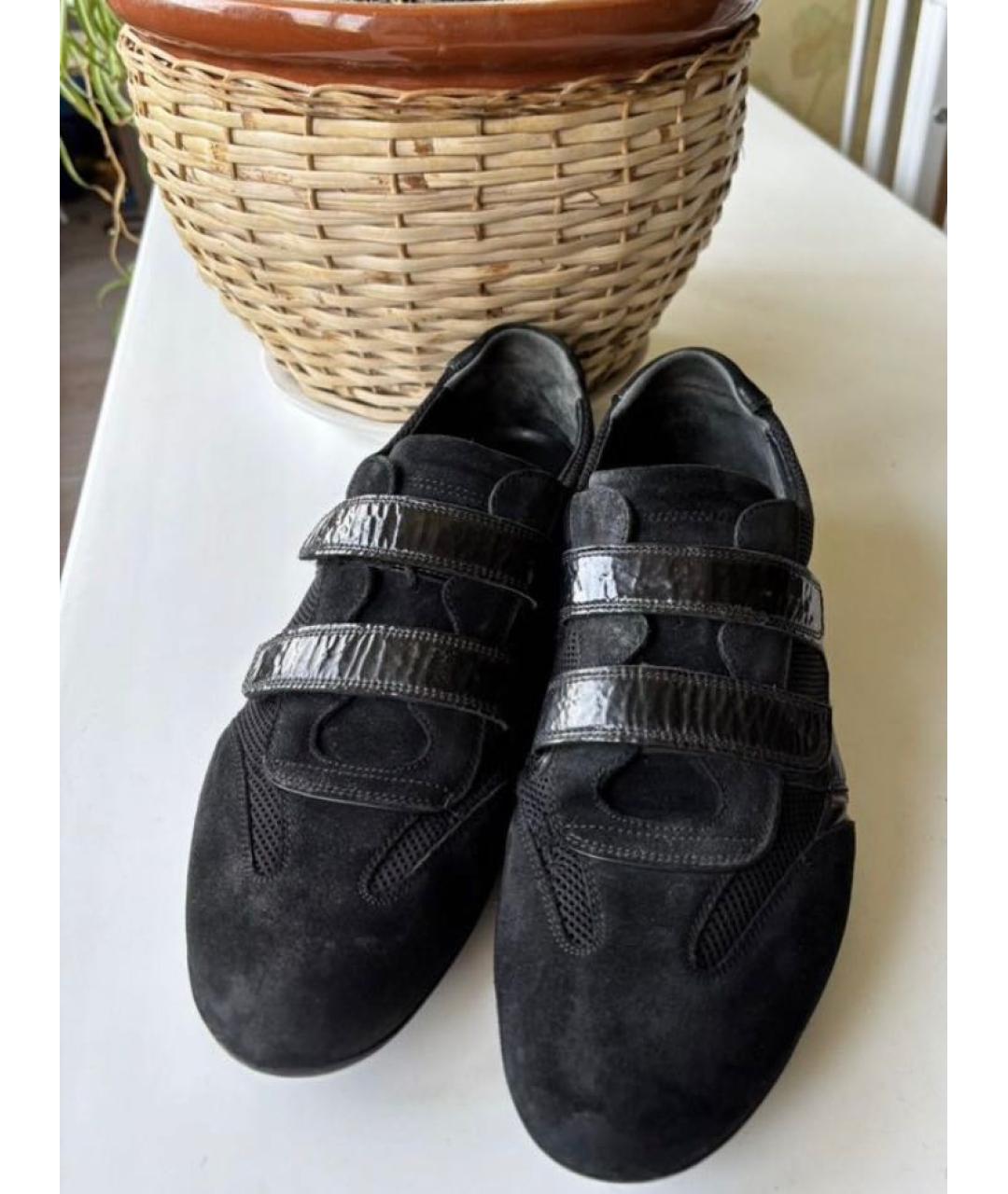 BALLY Черные замшевые низкие кроссовки / кеды, фото 3