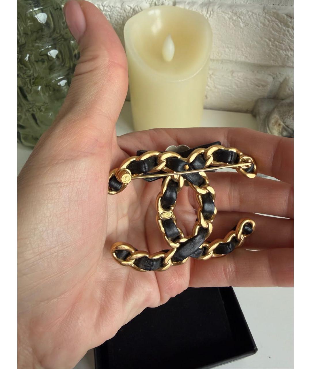 CHANEL Золотая металлическая булавка / брошь, фото 6