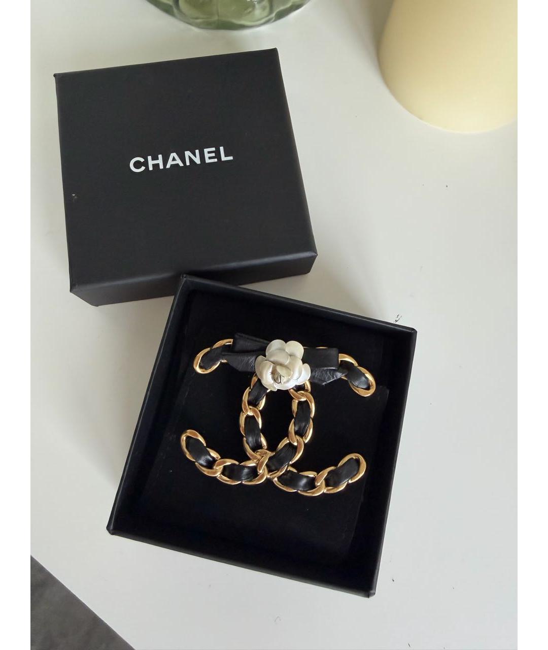 CHANEL Золотая металлическая булавка / брошь, фото 8