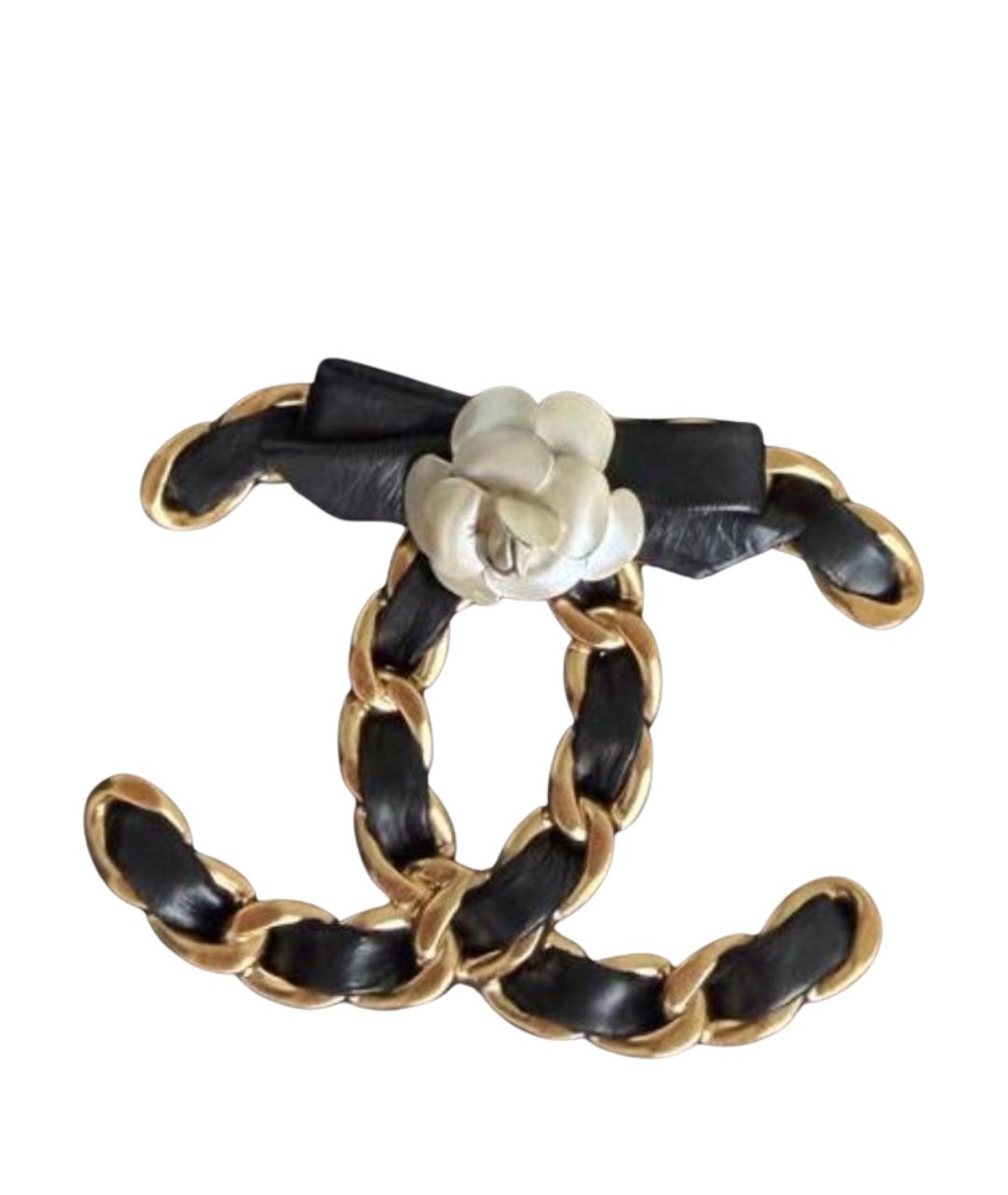 CHANEL Золотая металлическая булавка / брошь, фото 1