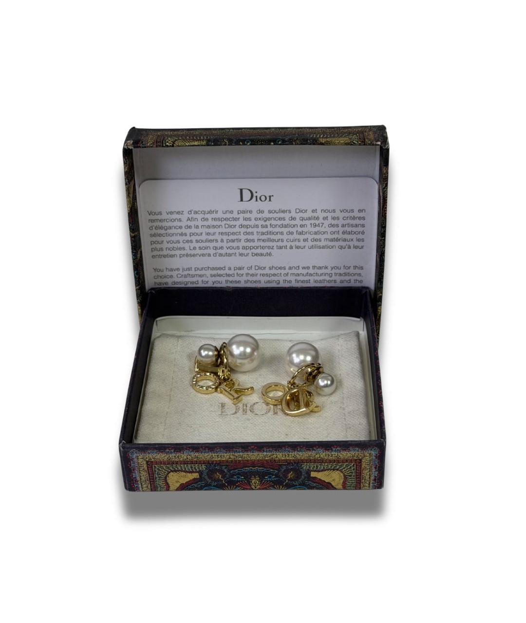 CHRISTIAN DIOR Белые серьги, фото 3