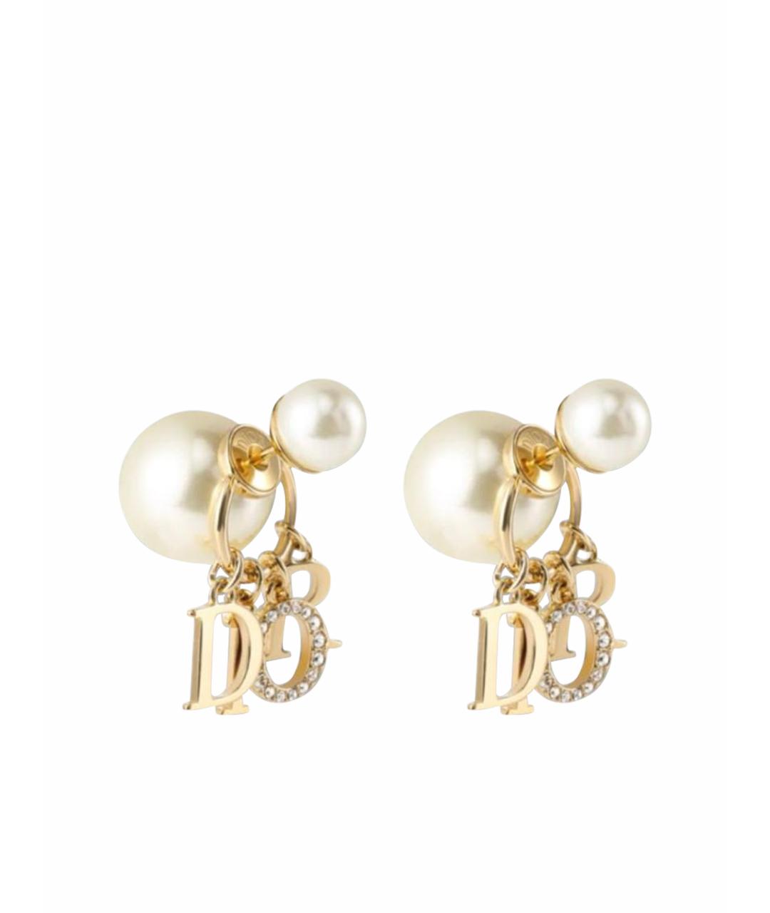 CHRISTIAN DIOR Белые серьги, фото 1