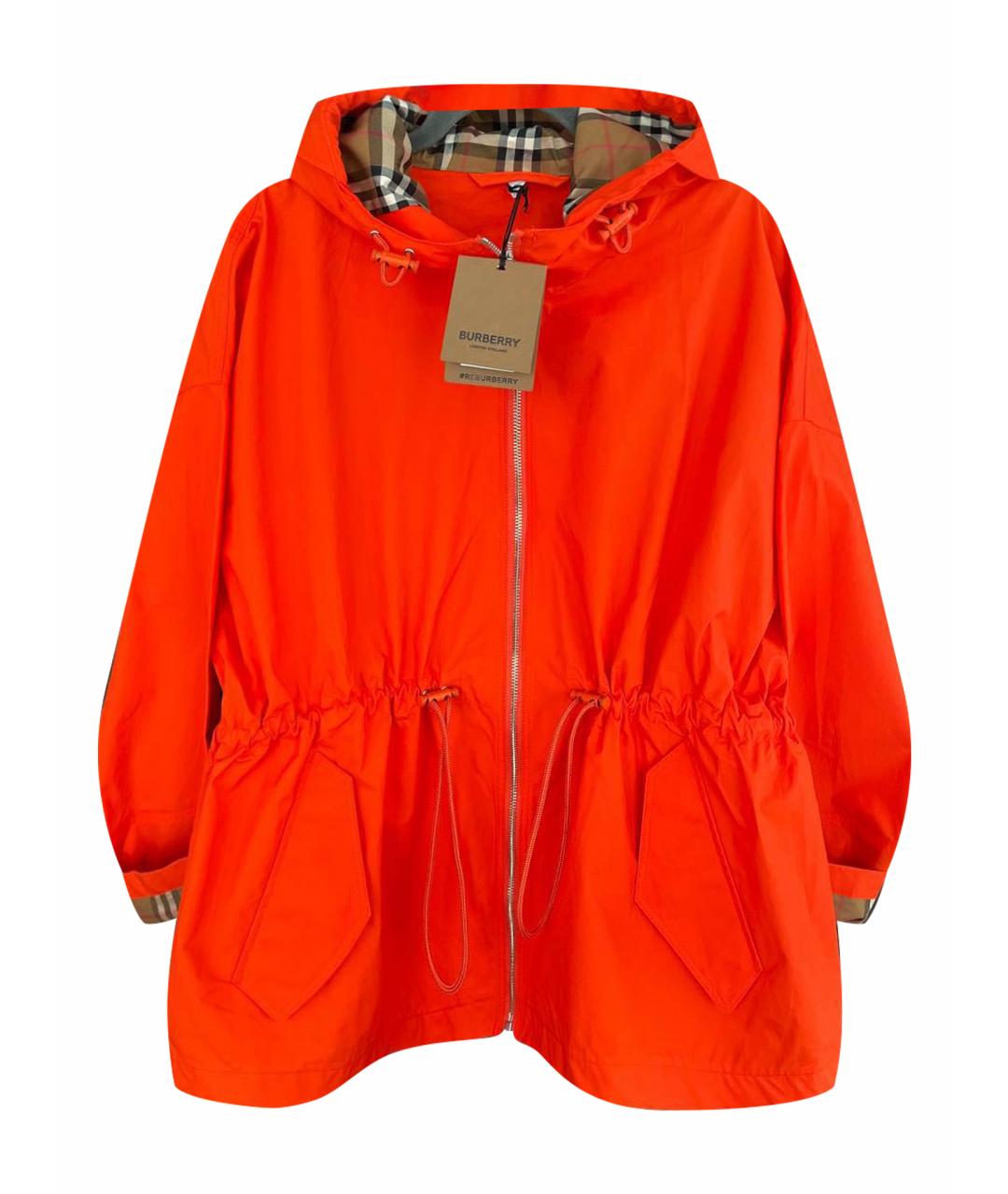 BURBERRY Оранжевая хлопковая парка, фото 1