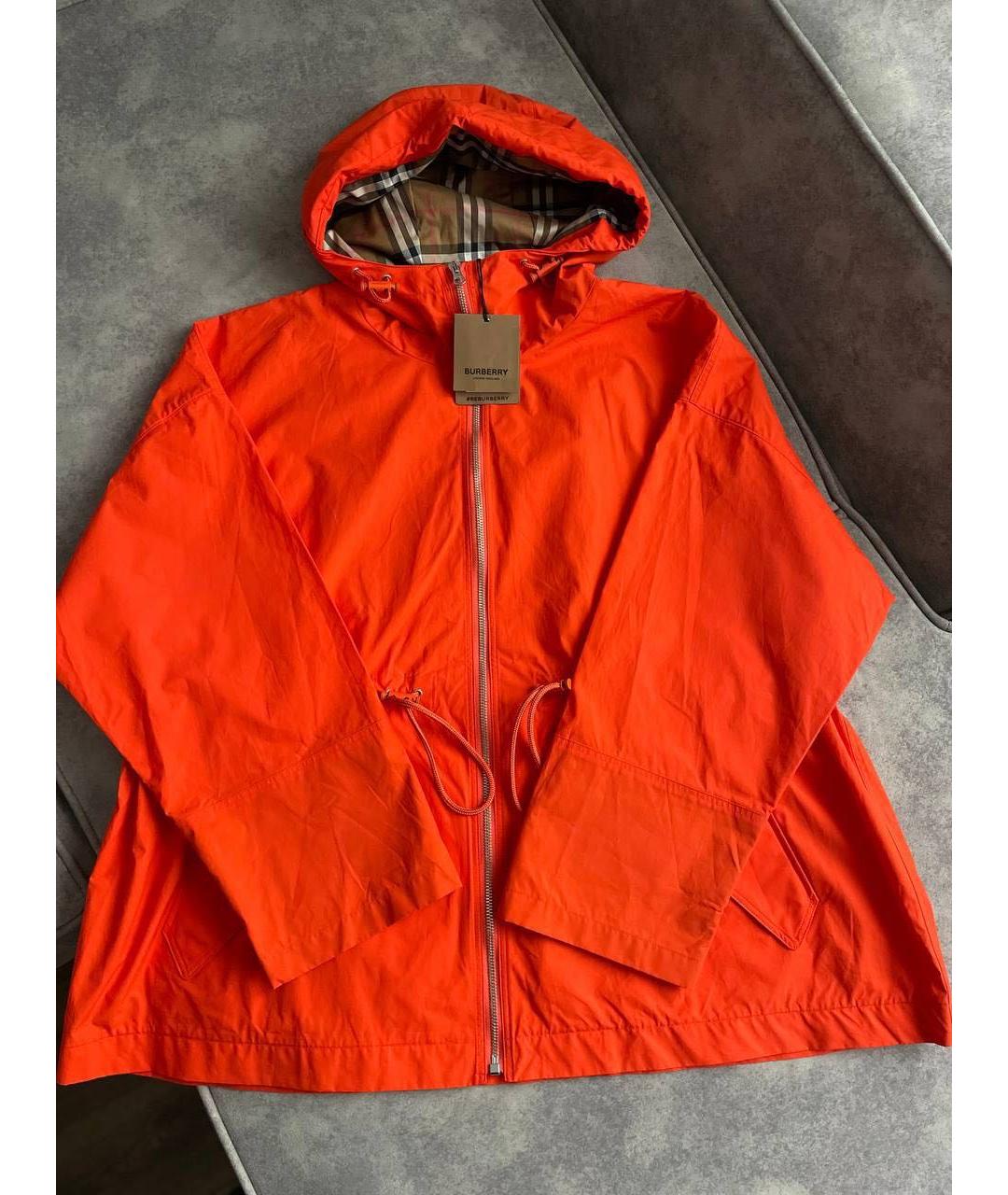 BURBERRY Оранжевая хлопковая парка, фото 2