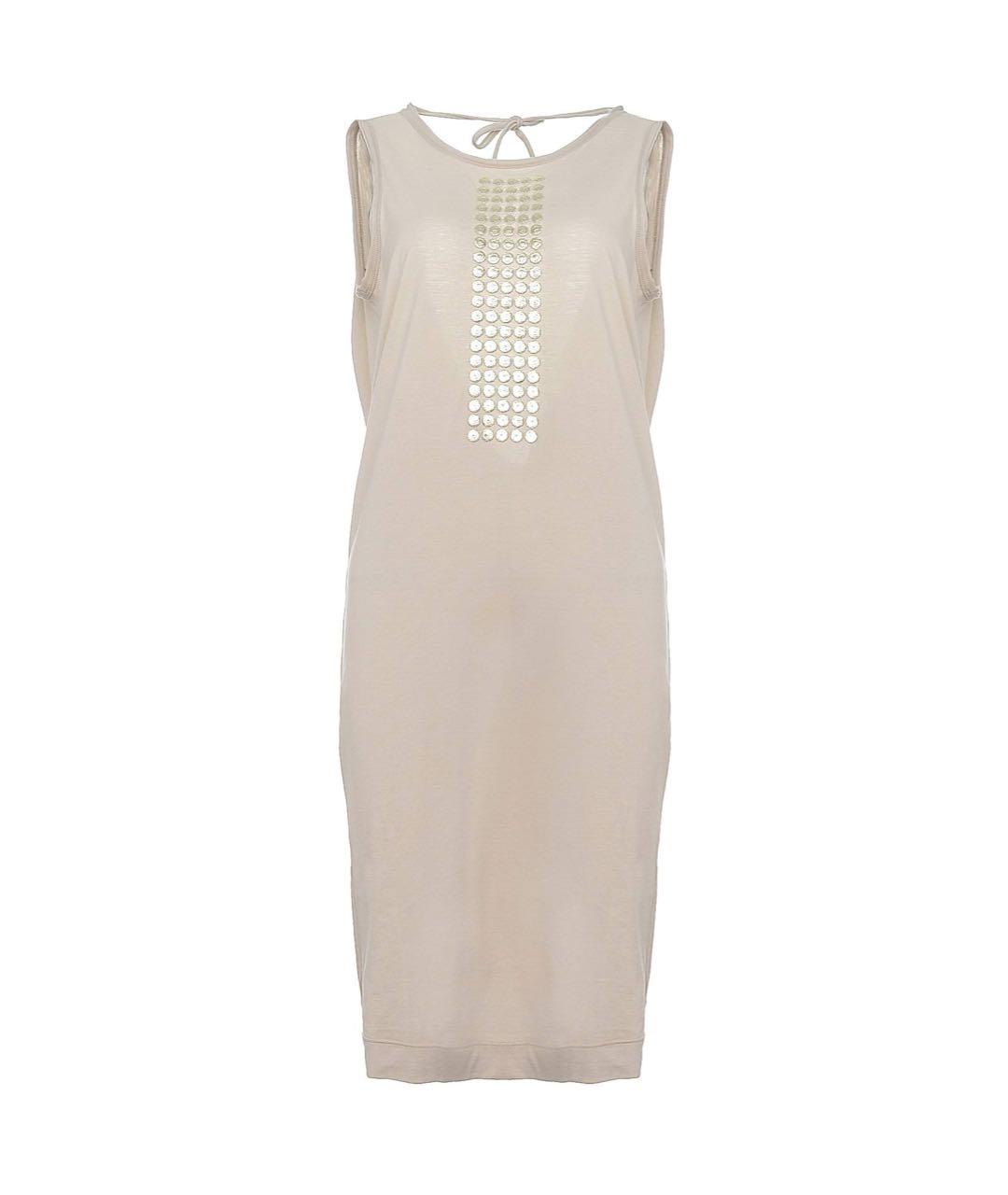 NUDE Бежевое хлопковое повседневное платье, фото 1