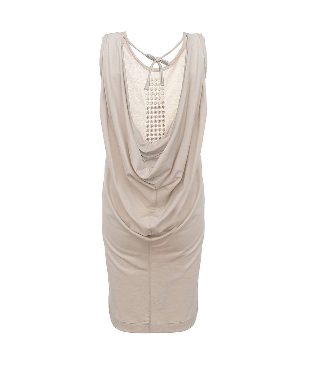 NUDE Бежевое хлопковое повседневное платье, фото 2