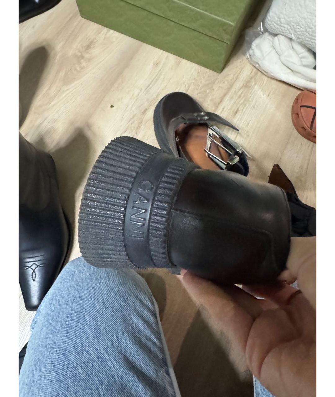 GANNI Коричневые кожаные брогги и оксфорды, фото 6