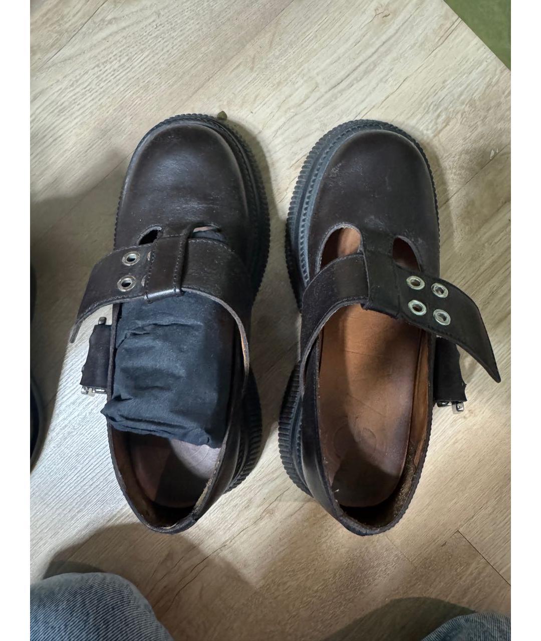 GANNI Коричневые кожаные брогги и оксфорды, фото 2