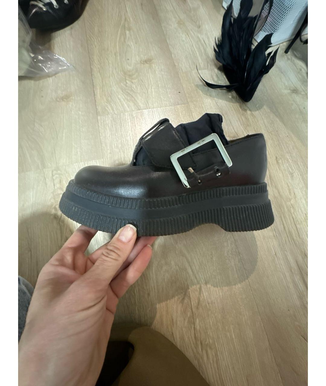 GANNI Коричневые кожаные брогги и оксфорды, фото 8