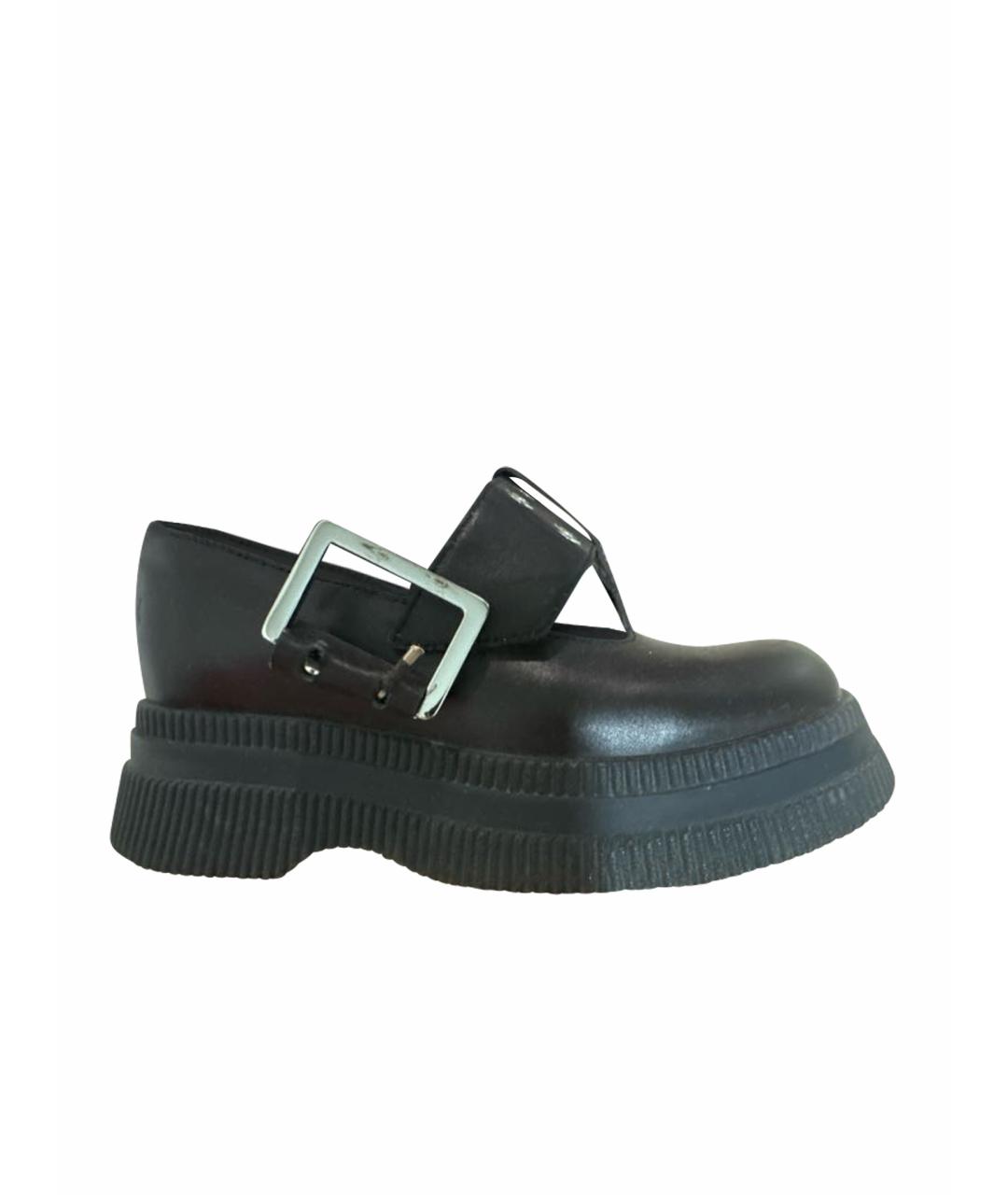 GANNI Коричневые кожаные брогги и оксфорды, фото 1