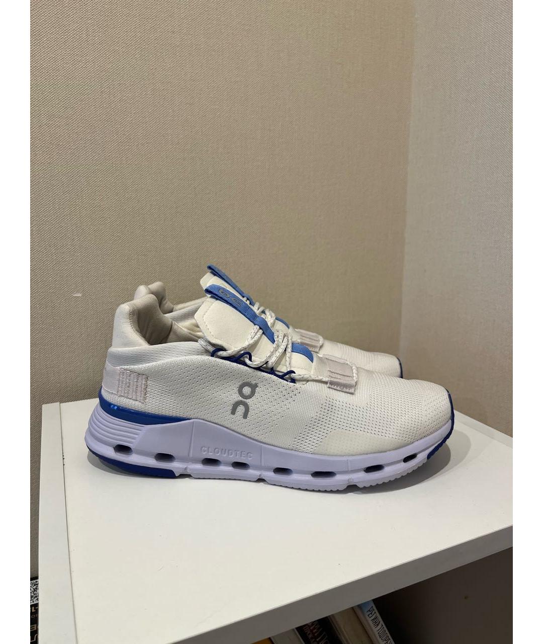 ON Белые текстильные низкие кроссовки / кеды, фото 9