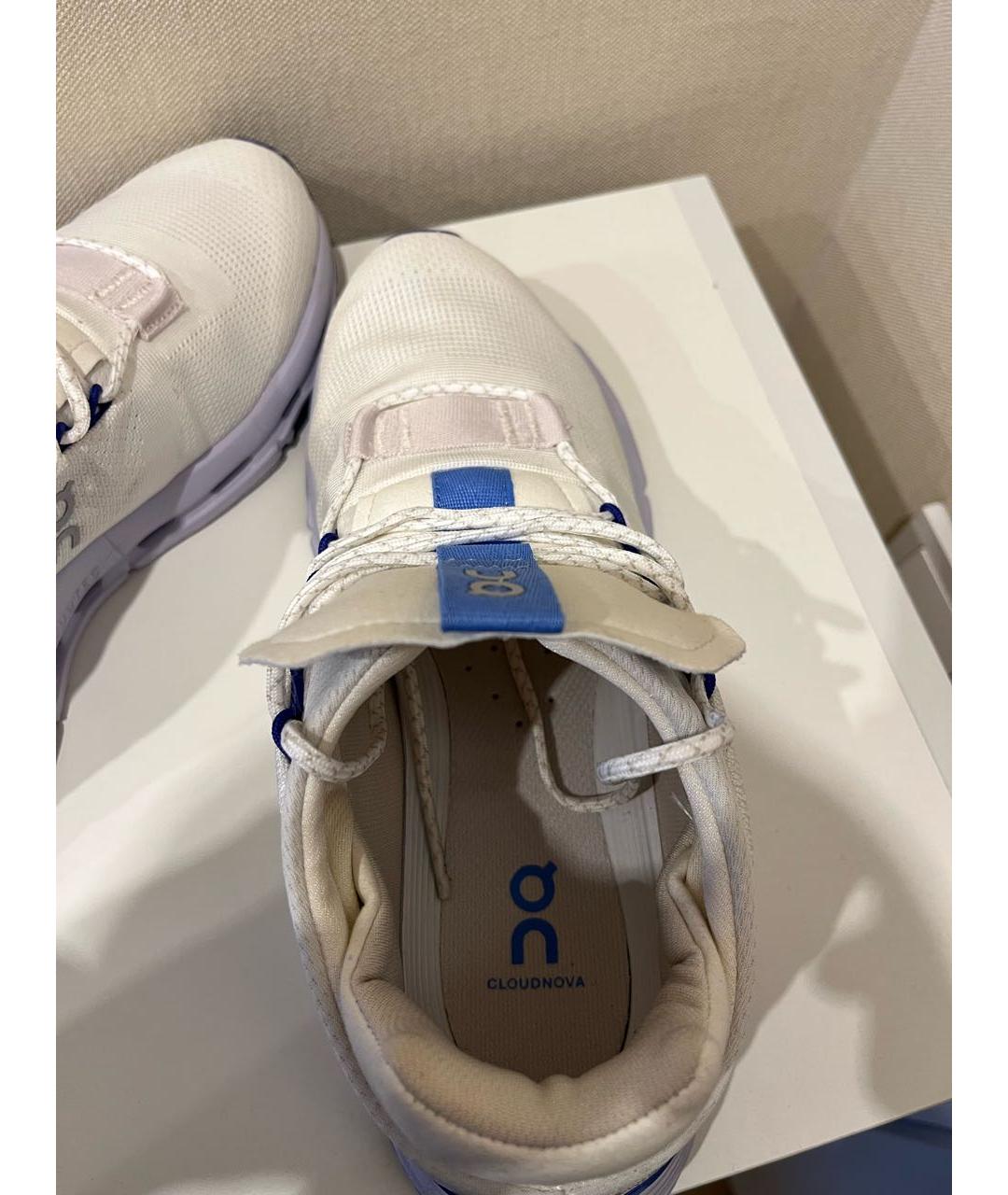 ON Белые текстильные низкие кроссовки / кеды, фото 3