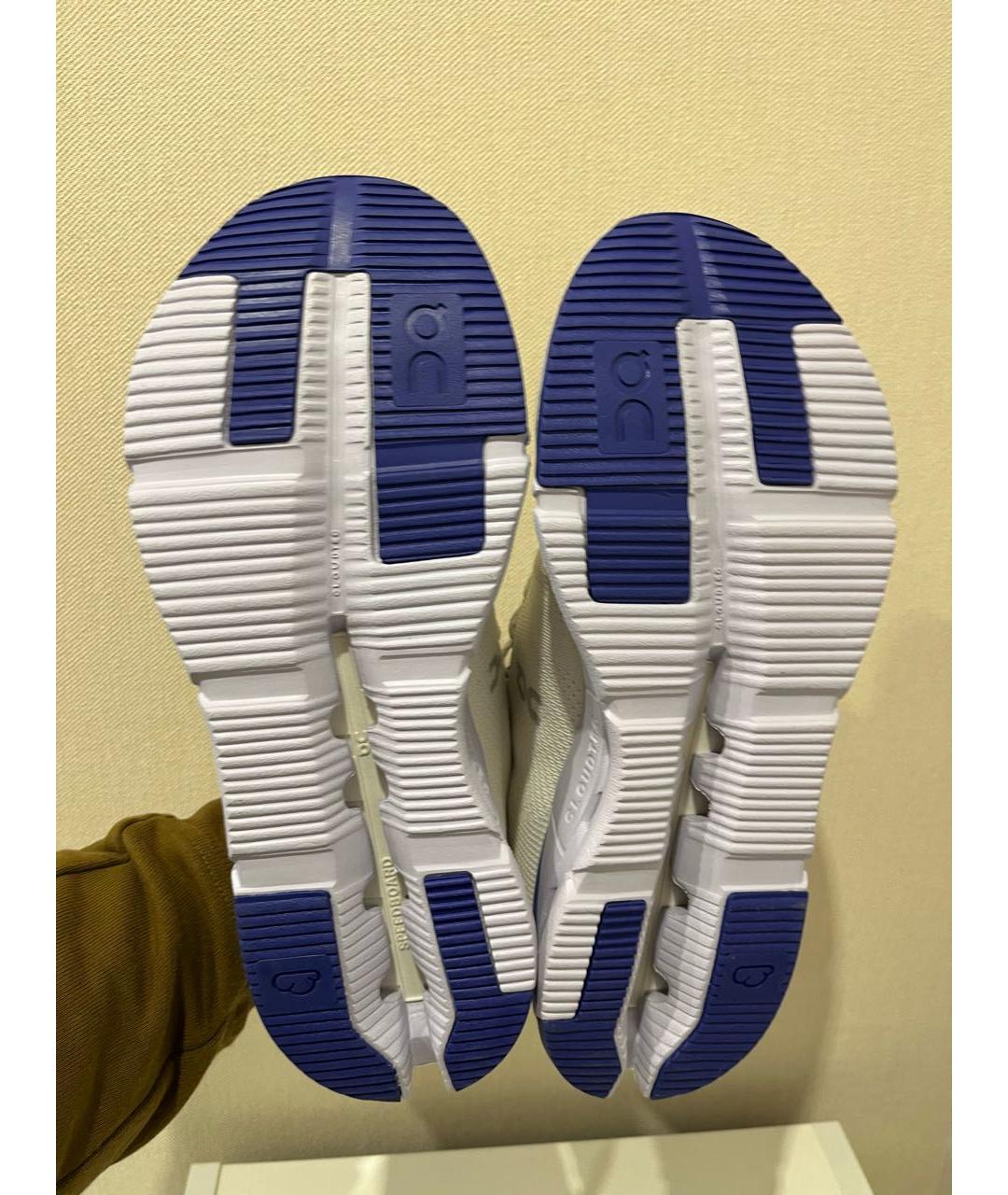 ON Белые текстильные низкие кроссовки / кеды, фото 6