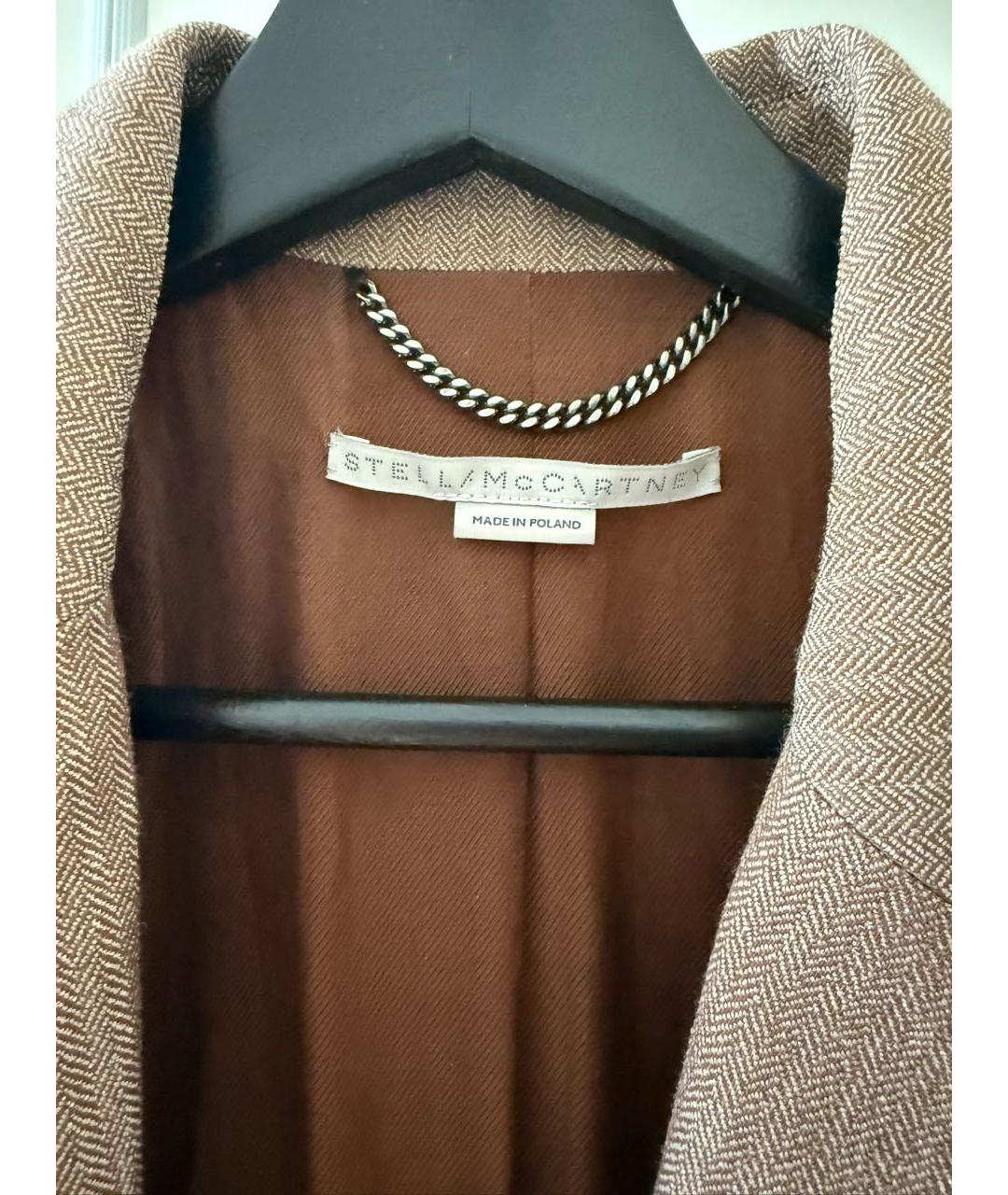 STELLA MCCARTNEY Бежевый шерстяной костюм с брюками, фото 3