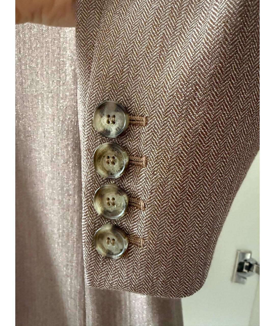 STELLA MCCARTNEY Бежевый шерстяной костюм с брюками, фото 4