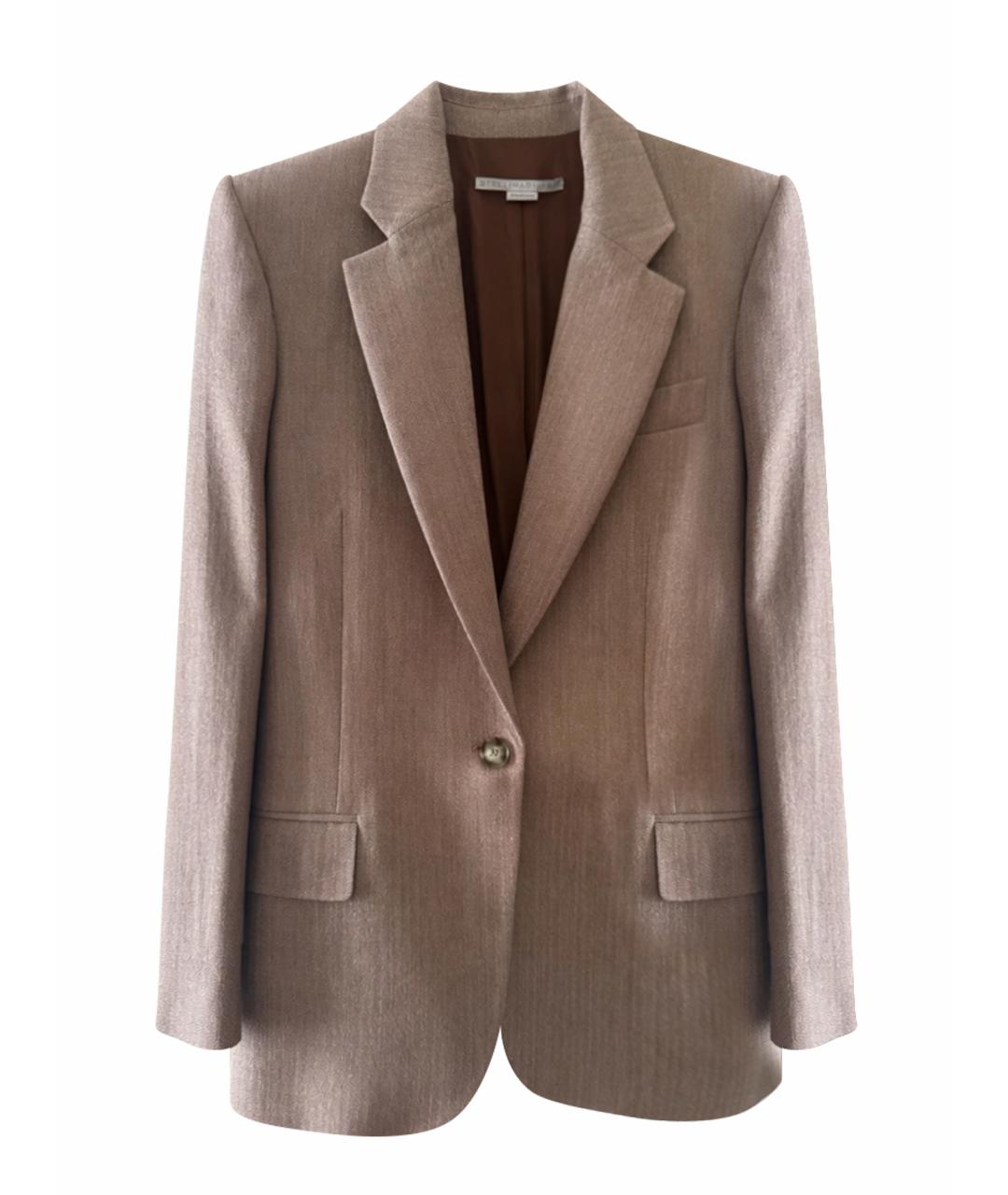 STELLA MCCARTNEY Бежевый шерстяной костюм с брюками, фото 1