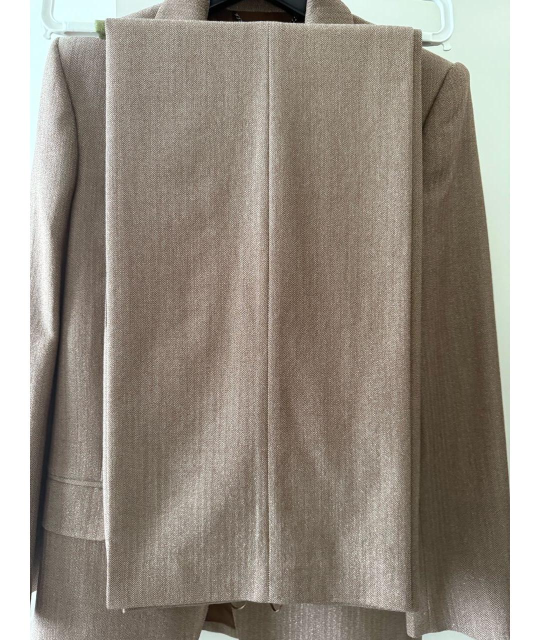 STELLA MCCARTNEY Бежевый шерстяной костюм с брюками, фото 2