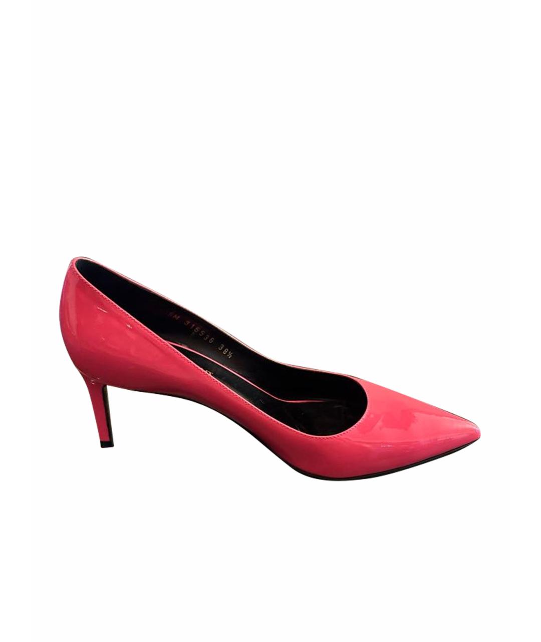 SAINT LAURENT Розовые туфли из лакированной кожи, фото 1