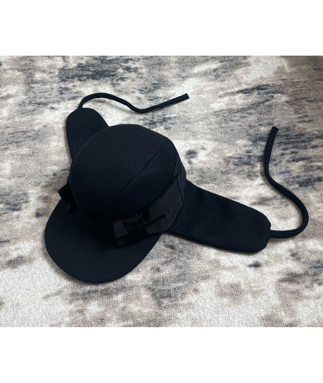 PRADA Черная шерстяная кепка, фото 2