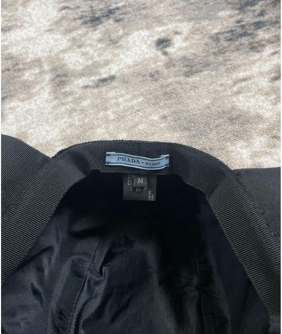 PRADA Черная шерстяная кепка, фото 4