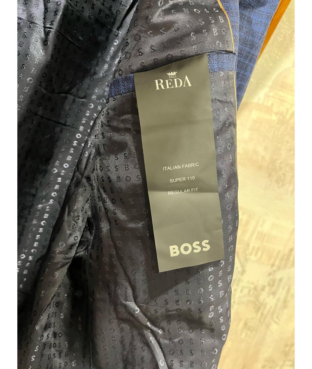 HUGO BOSS Синий шерстяной пиджак, фото 3