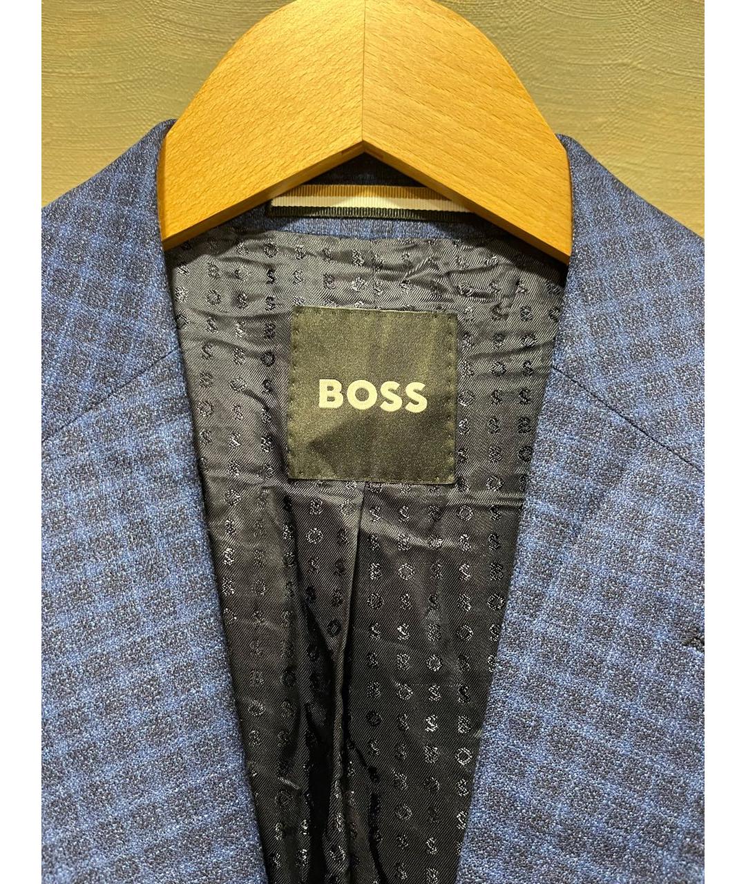HUGO BOSS Синий шерстяной пиджак, фото 4