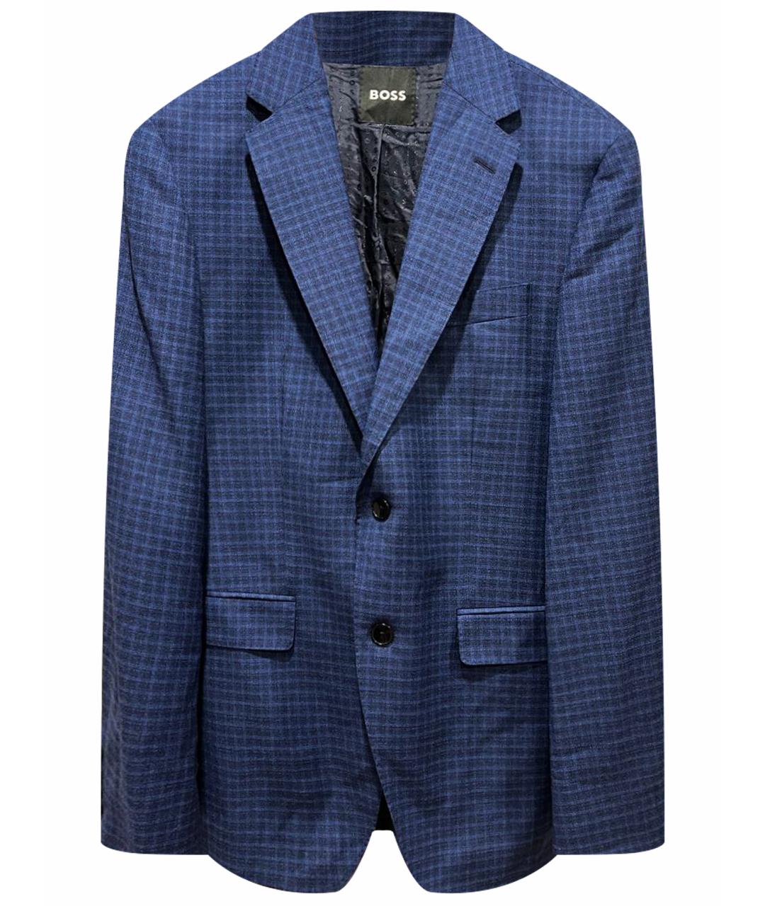 HUGO BOSS Синий шерстяной пиджак, фото 1