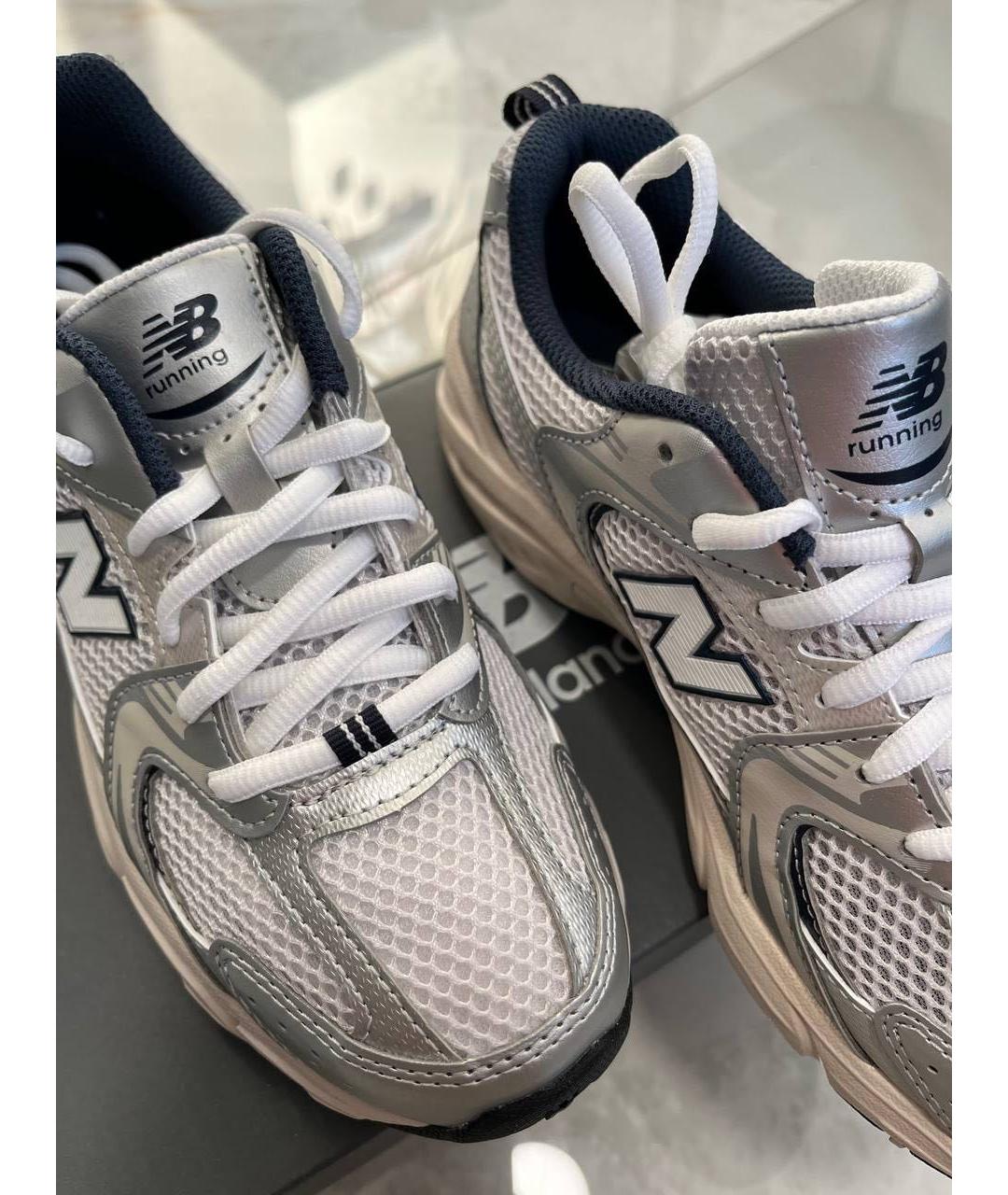 NEW BALANCE Бежевые кожаные кроссовки, фото 4