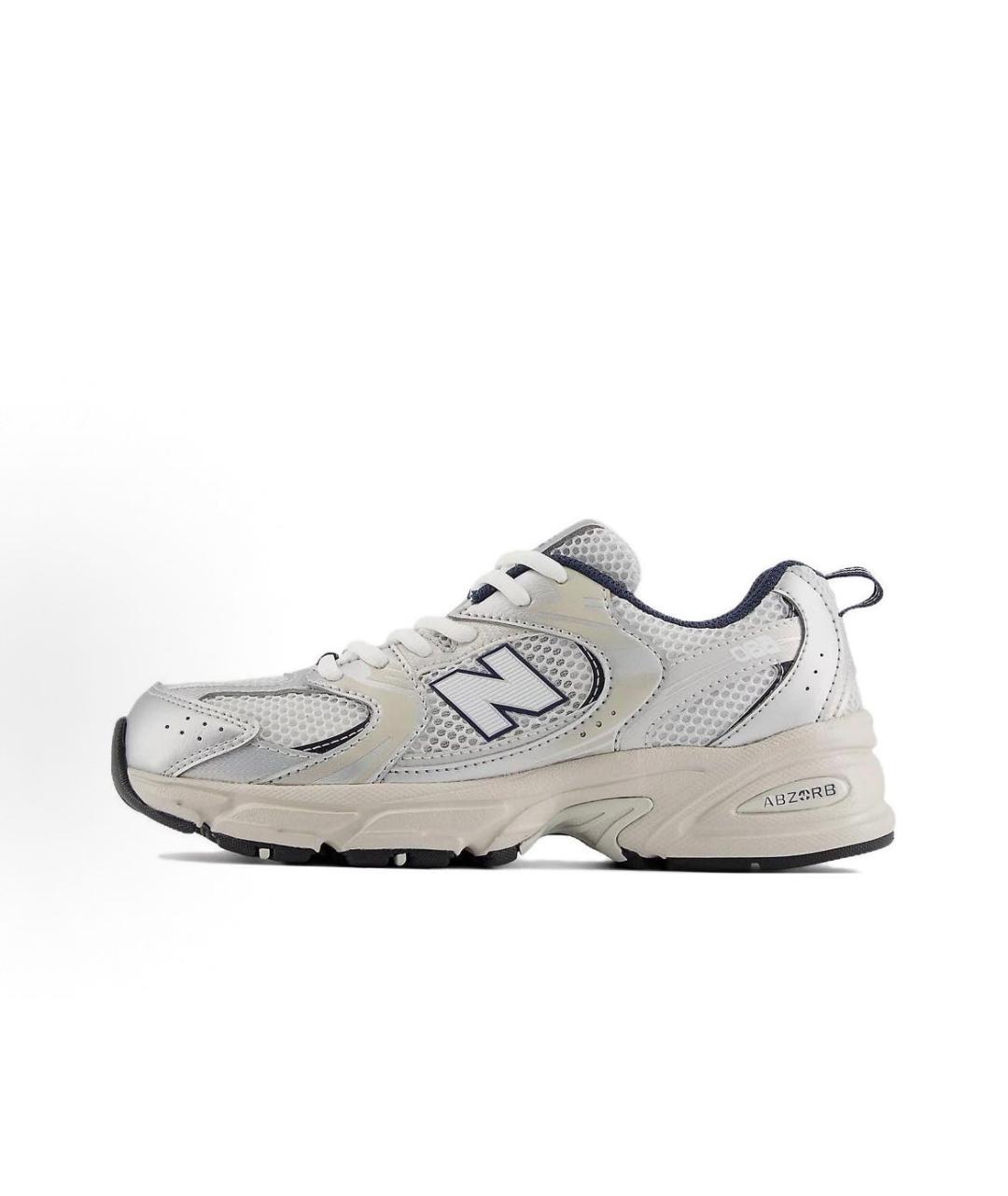 NEW BALANCE Бежевые кожаные кроссовки, фото 6