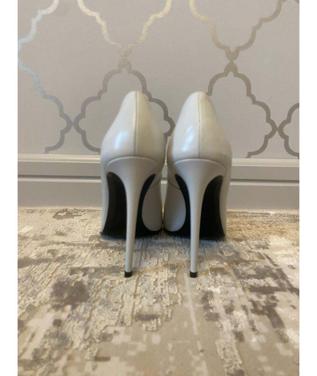 OFF-WHITE Белые кожаные туфли, фото 3